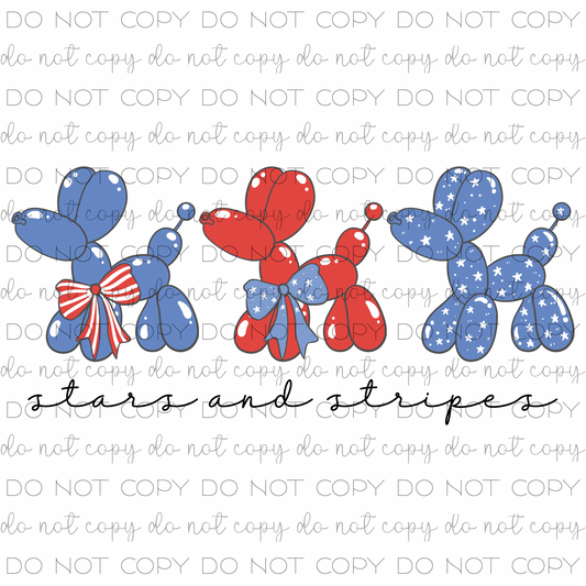 Balloon Dogs FOJ Stars And Stripes Digital File
